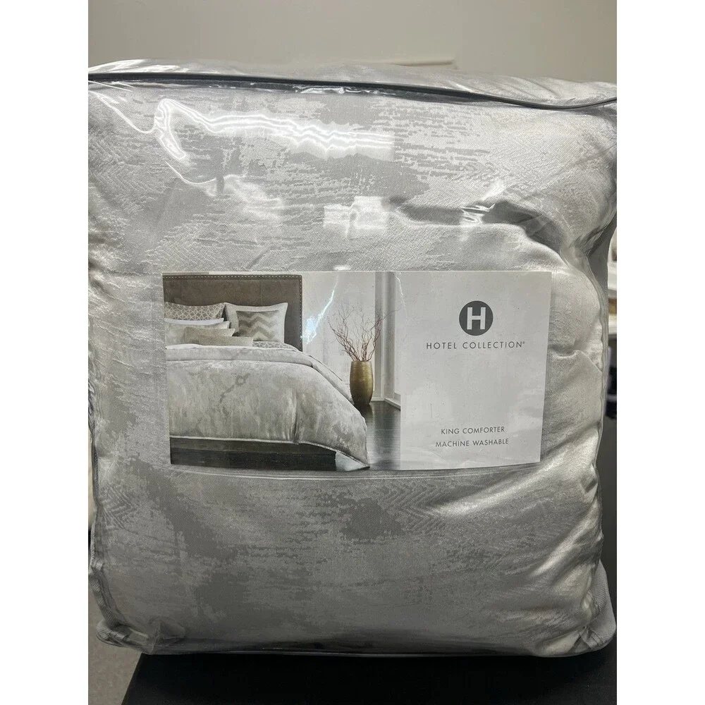Hotel Collection Interlattice King Comforter Stained*